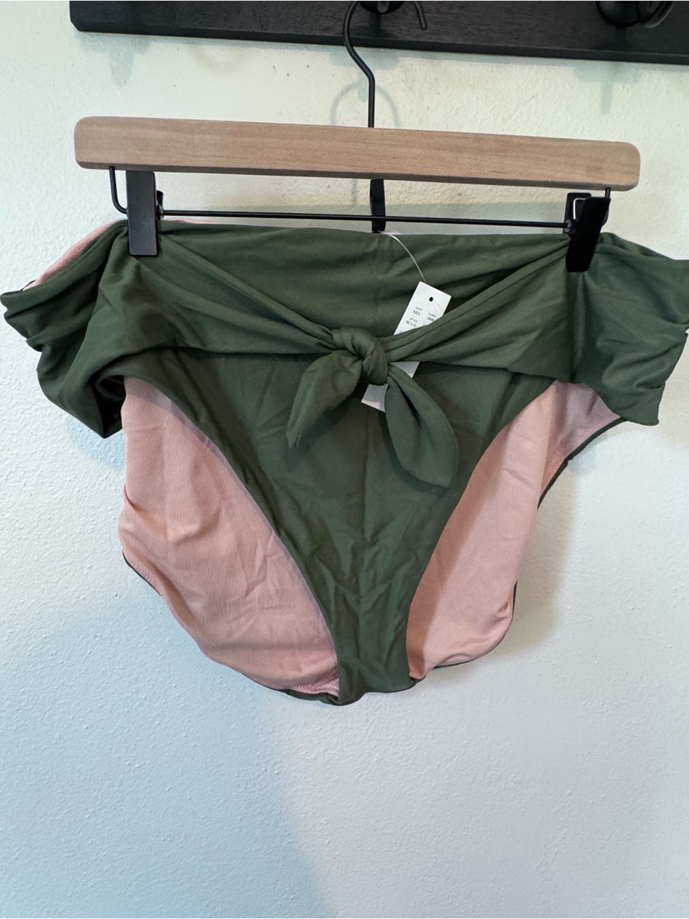 NEW J. Crew Olive Green High-Waist Bikini Bottoms 2X